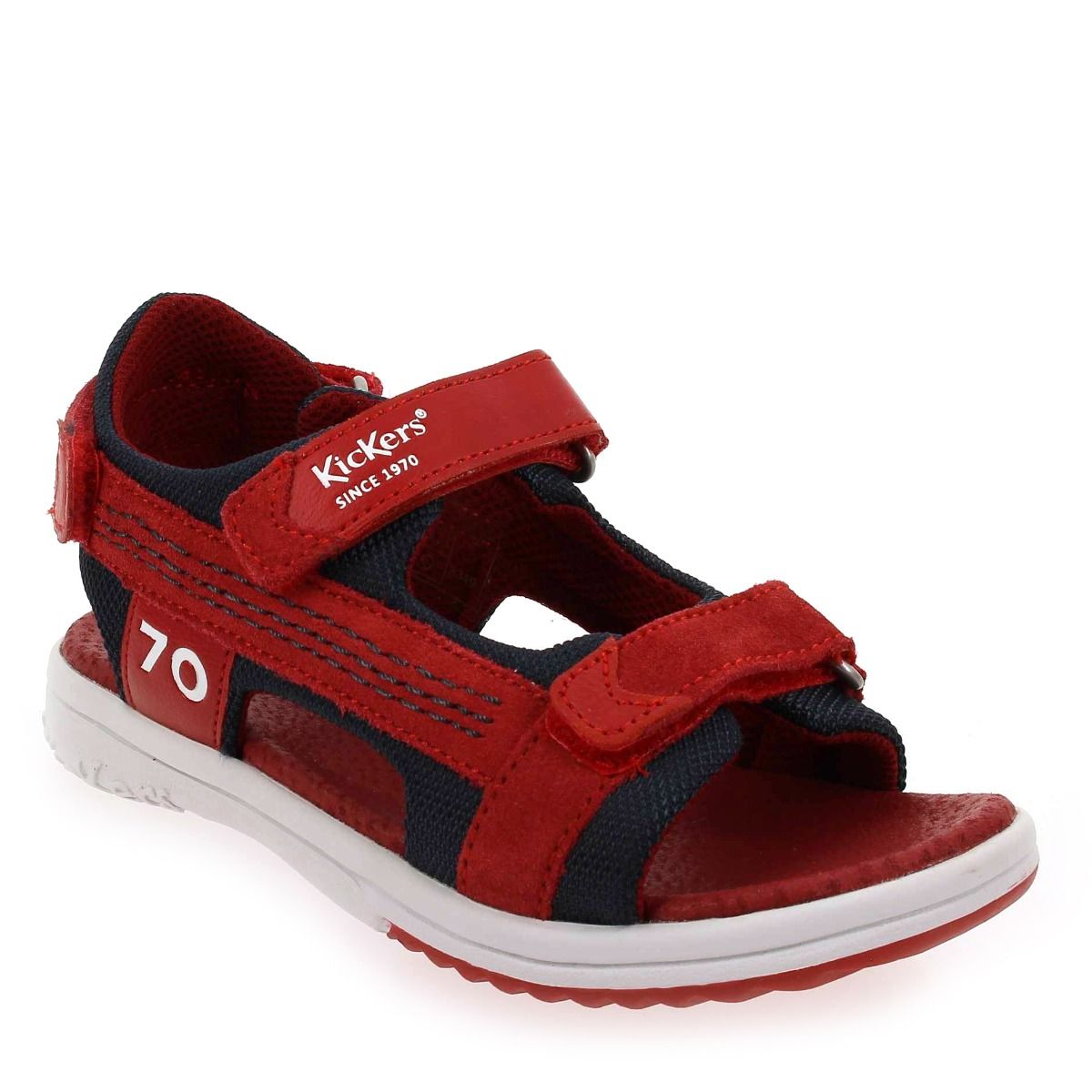 Kickers  PLANE - Rouge Marine