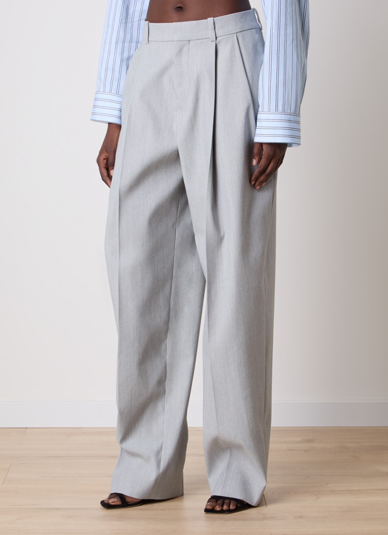 Jacquemus Magas derekú, egyenes szabású nadrág gyapjúkeverékből