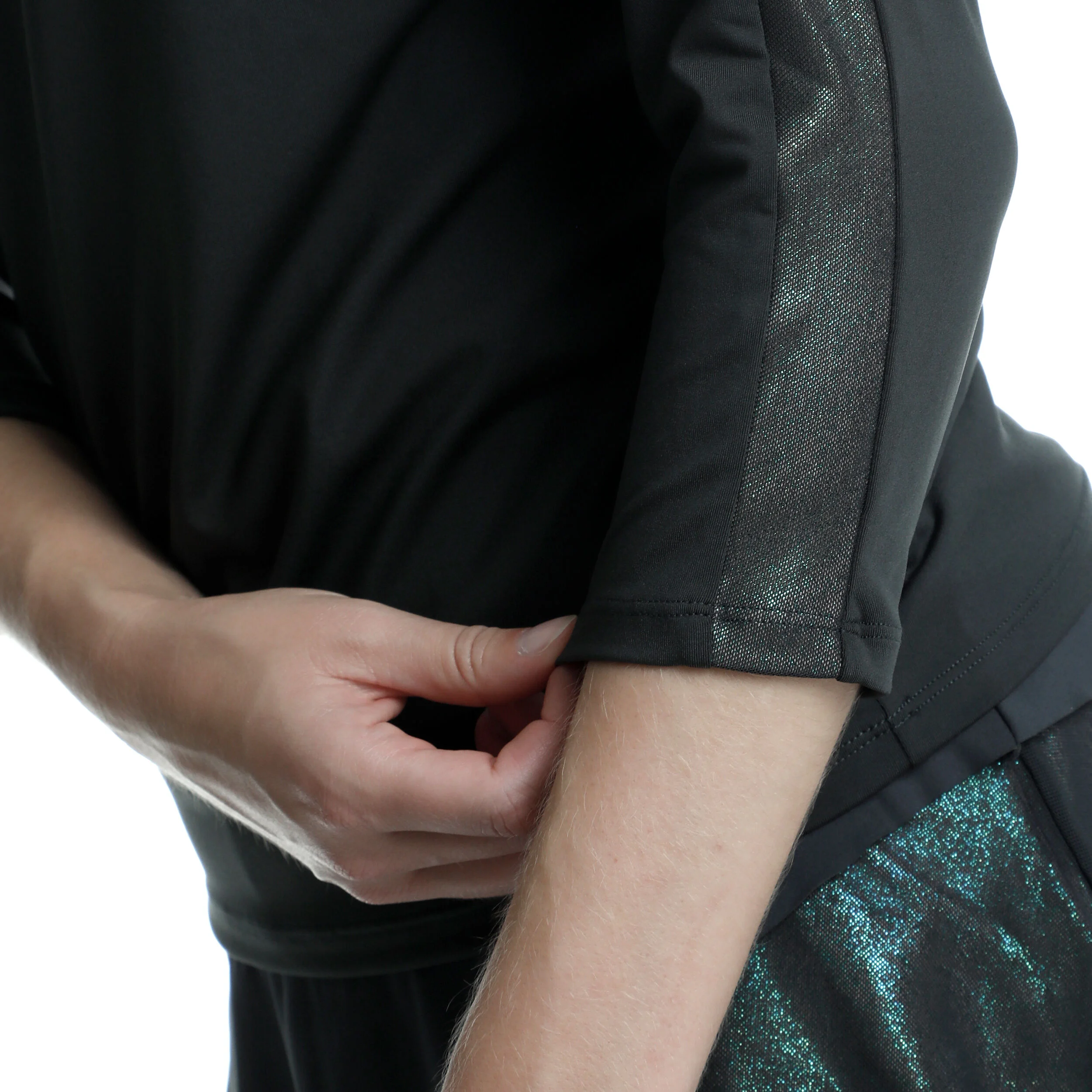 Sparkle Stripe Longsleeve Damen - Anthrazit