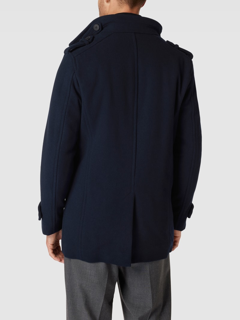 Mantel mit Strukturmuster Modell 'Noah' in marineblau