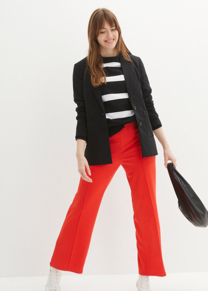 Lockerer Blazer mit aufgesetzten Taschen