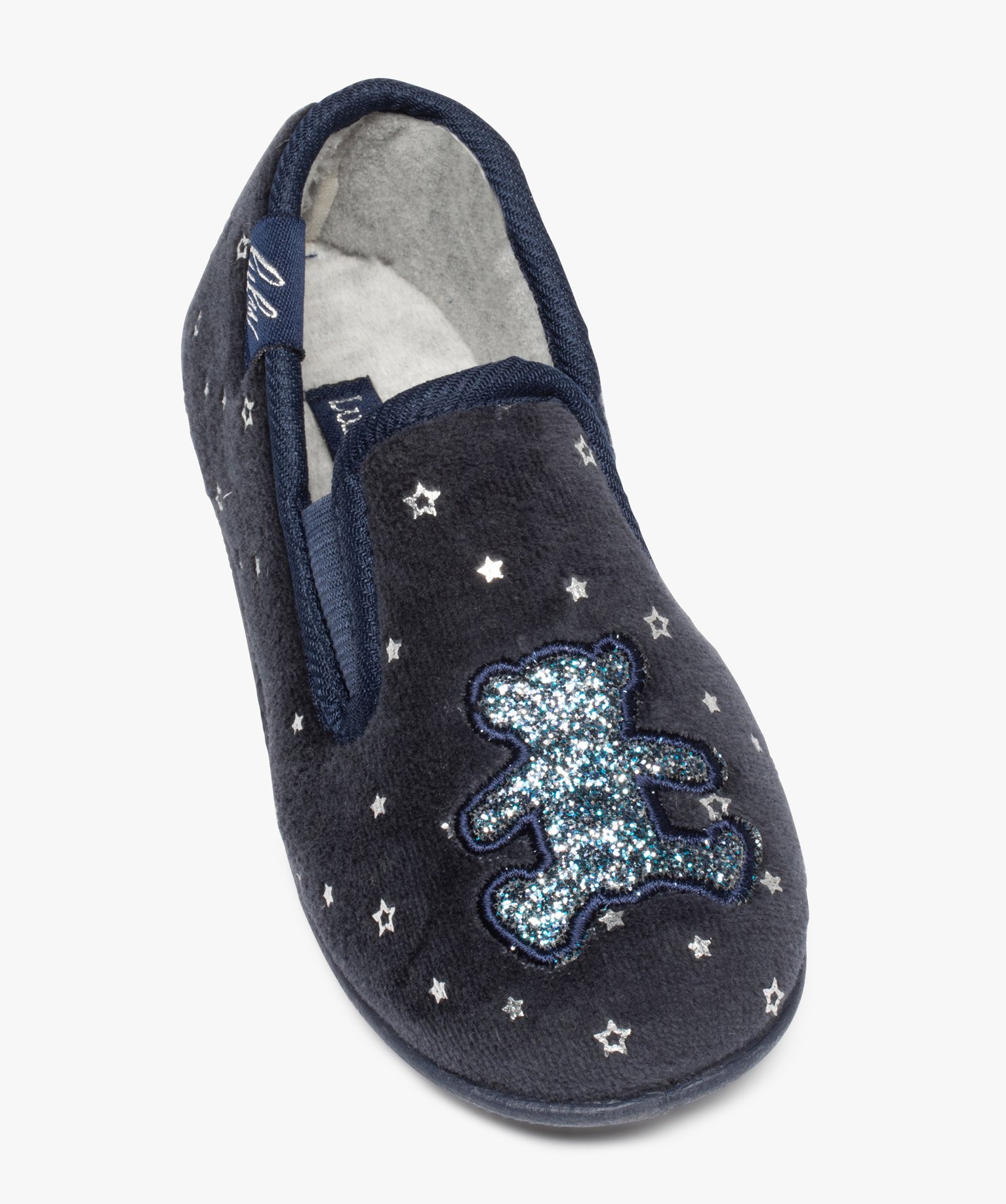 Chaussons fille en velours ornés d’étoiles – LuluCasta... bleu | GEMO