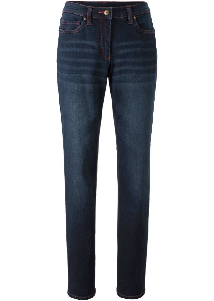 Baumwoll-Stretch-Jeans mit Bequembund, Straight