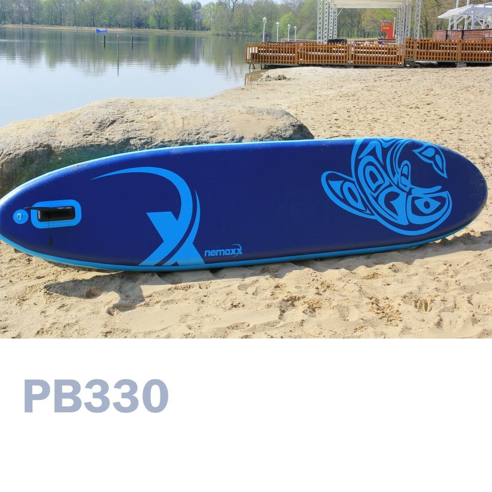 NEMAXX PB 330 SUP-Paddel, (Set, Mit Teleskop-Aluminium-Paddel, Finne, Transport-Rucksack uvm)