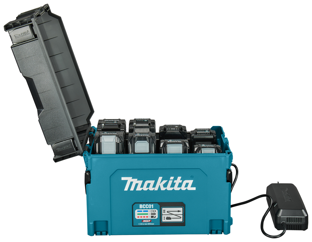 „Makita“ priedai BCC01 BCC01 MBox daugiafunkcis įkroviklis XGT/LXT 8 akumuliatoriams (maks. BL4080F)