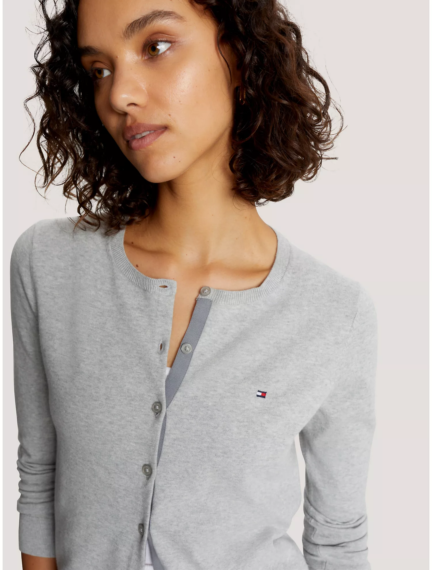 Solid Button-Up Cardigan