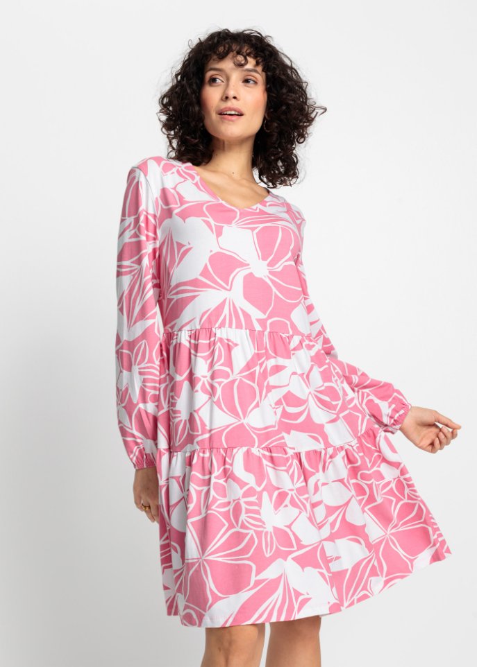 Geblümtes Jerseykleid