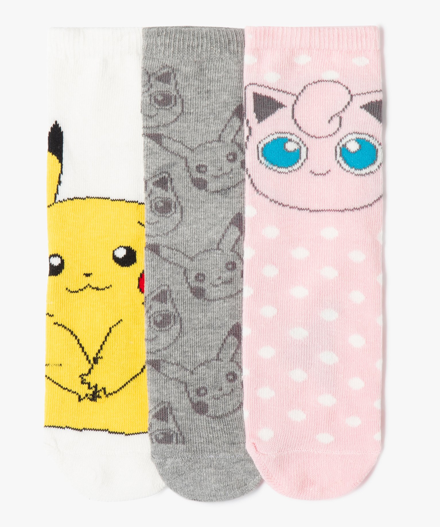 Chaussettes Pokemon fille (lot de 3) rose | GEMO