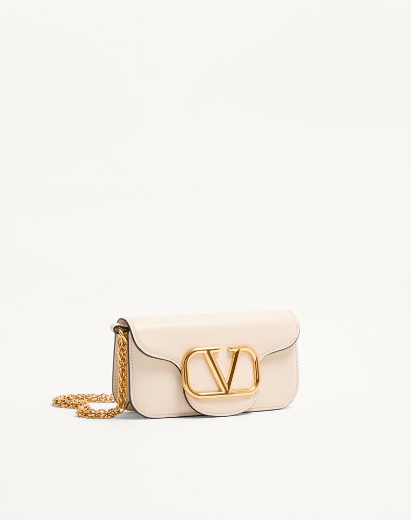 Bolsa de ombro pequena Valentino Garavani Locò em couro de bezerro