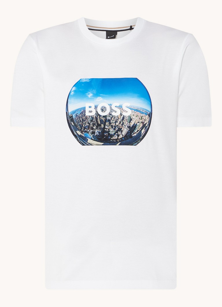 Koszulka HUGO BOSS Tiburt z nadrukowanym logo