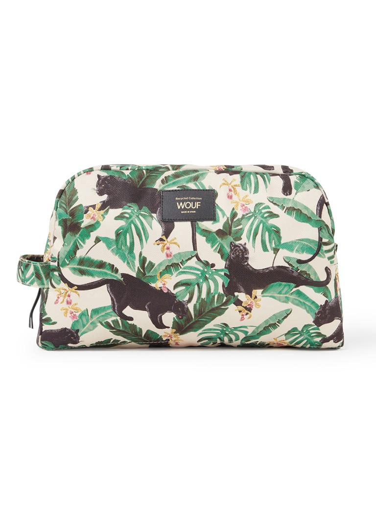 Wouf  Yucata Large toilettas met dierenprint en logo