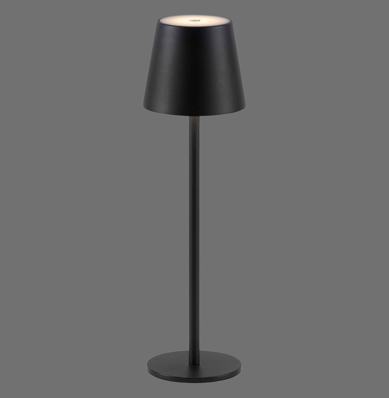 JUST LIGHT LED Tischleuchte, 1xLED-Board/3W/3000K, Akkuleuchte, IP54, Ladekabel, Schwarz