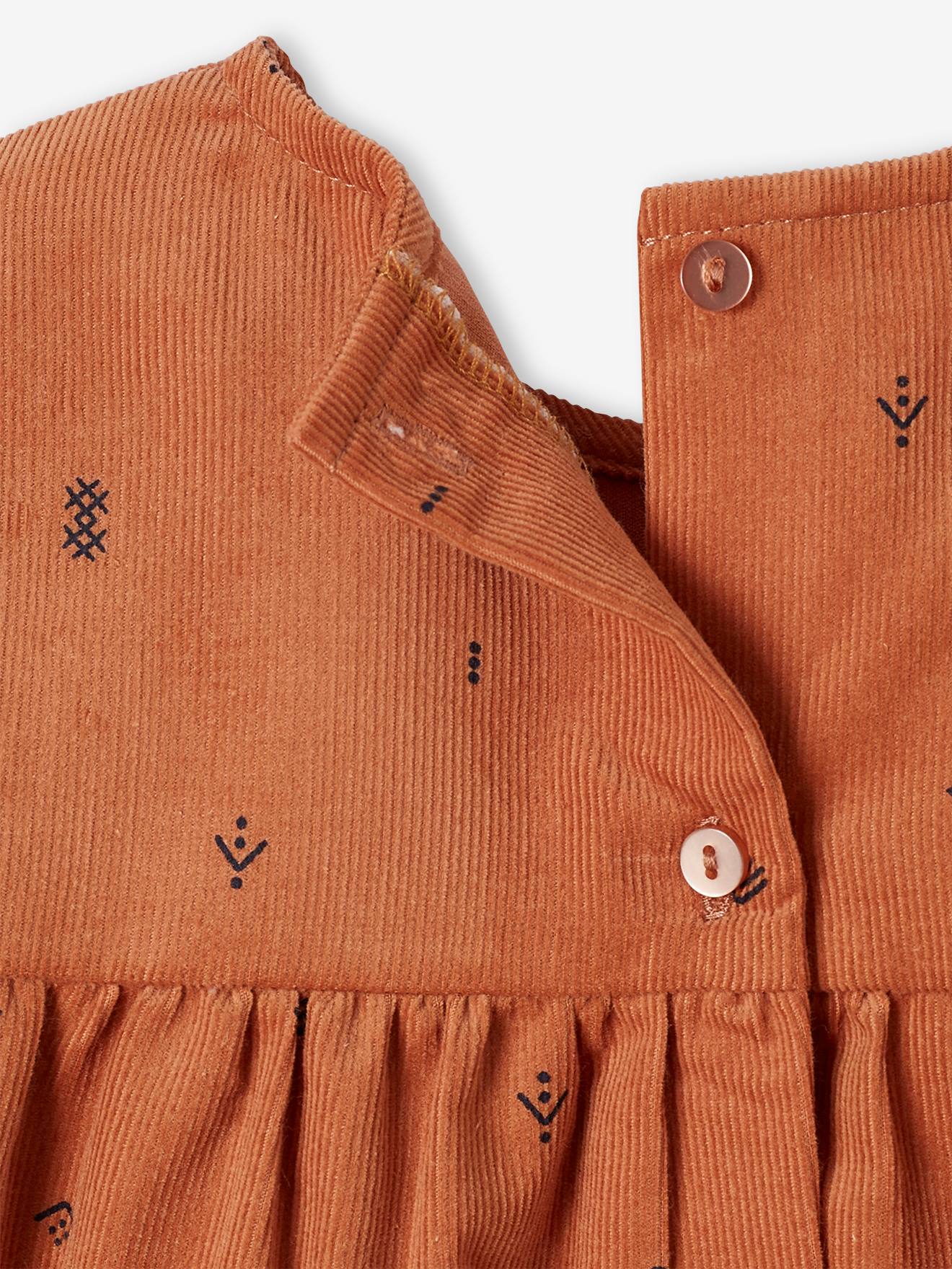 Vertbaudet Mädchen Baby Cordkleid - camel