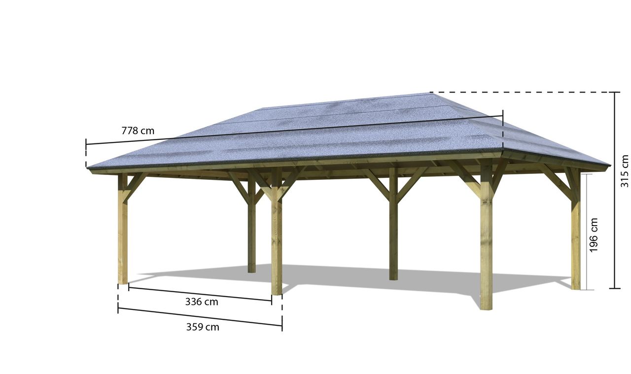 Karibu Pavillon Carport 