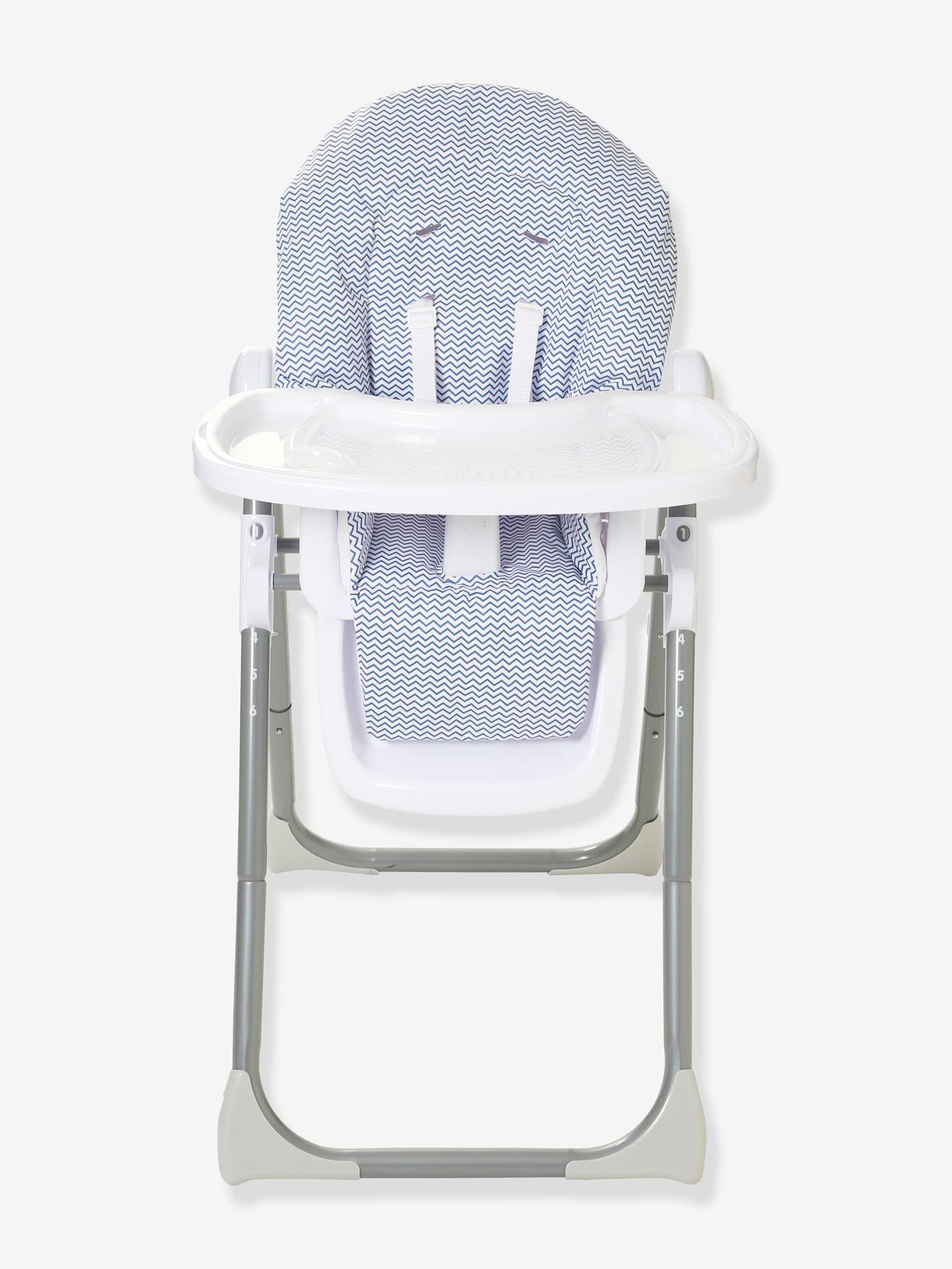 Chaise haute EvoluSeat chevrons bleu