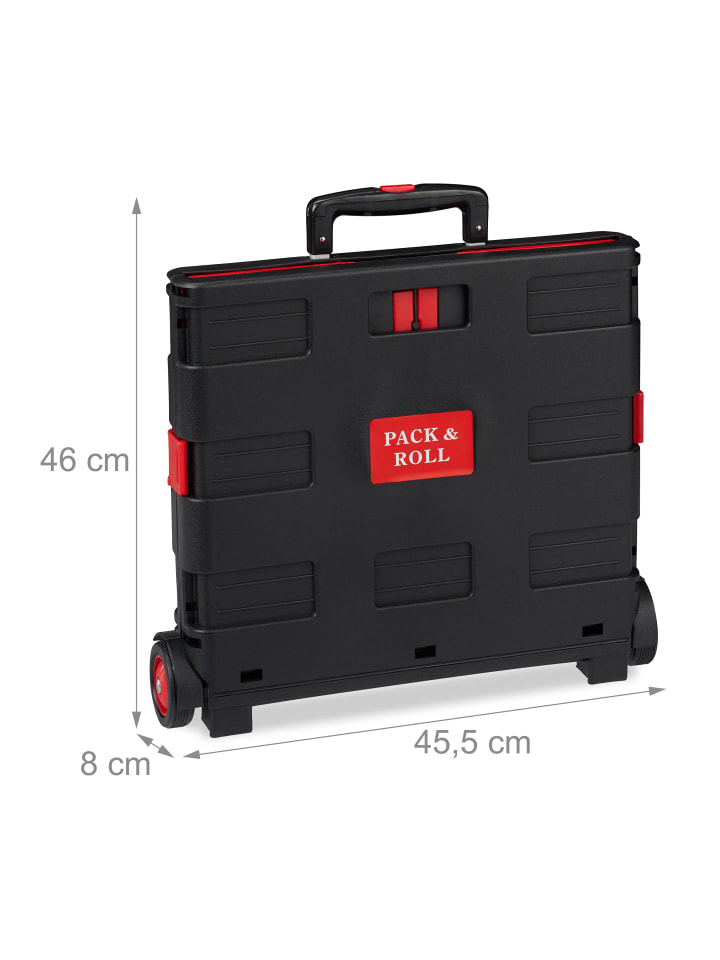 relaxdays Einkaufstrolley in Rot günstig kaufen onesize