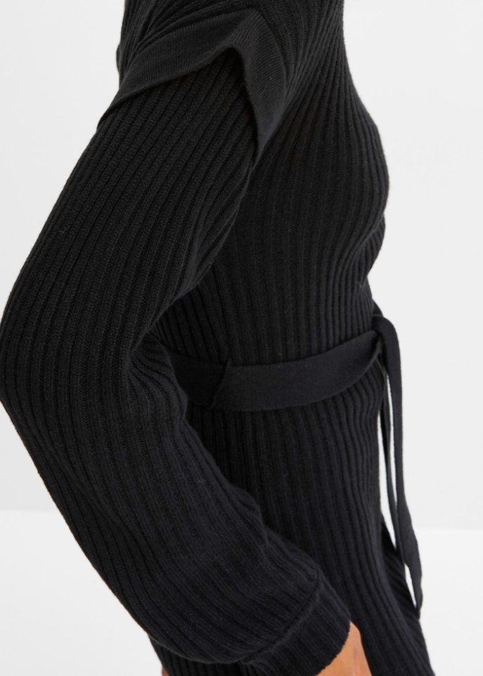 Strickkleid mit Bindeband