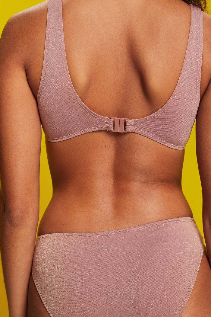 Recycelt: glitzerndes Bikinitop mit Soft-Cups