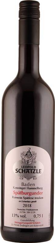 Weingut Leopold Schätzle Spätburgunder Hummelberg 2018