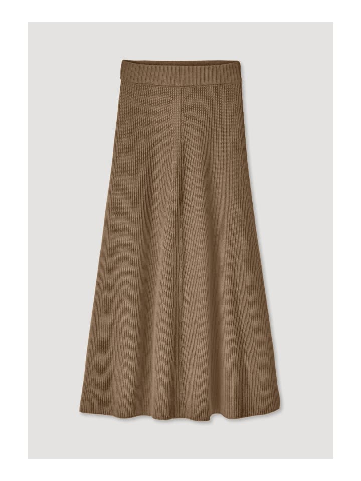 Hessnatur Strickrock Midi Regular in camel günstig kaufen