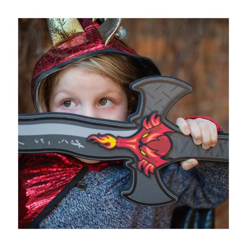 Epée dragon rouge et gris
