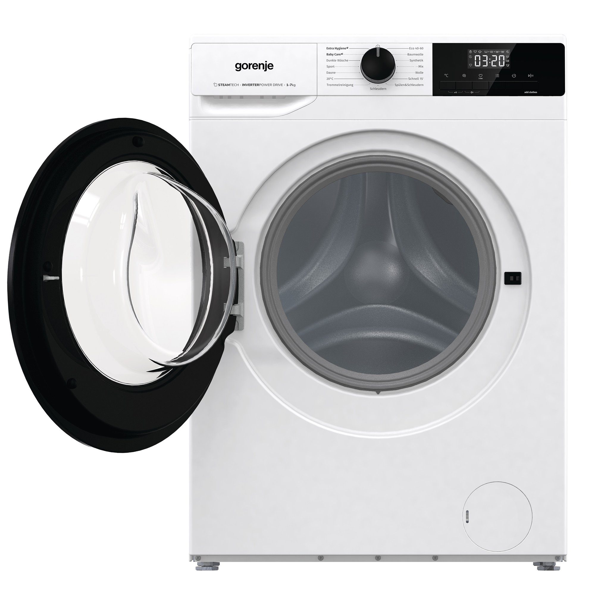 GORENJE Waschmaschine WNHEI74SAPS/DE, 7,00 kg, 1400 U/min, Inverter PowerDrive Motor, 15 Programme, Dampffunktion, AquaStop