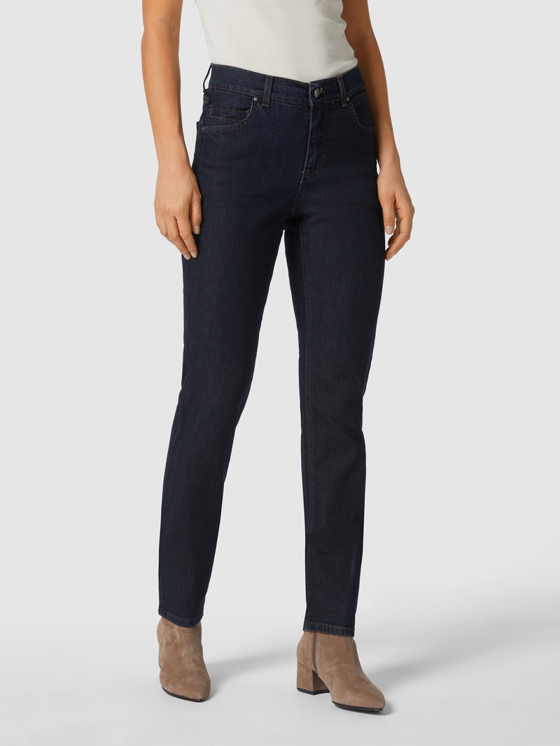Jeans mit Stretch-Anteil in marineblau