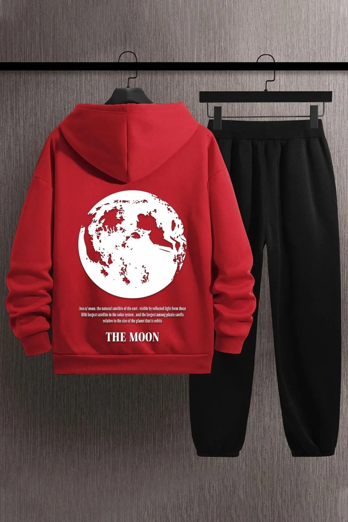 uyguntarz  Unisex-Trainingsanzug-Set mit „The Moon“-Aufdruck