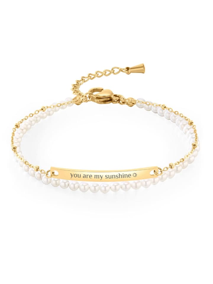 Himmelsflüsterer  Zweireihiges Sommer-Armband mit Perlen 