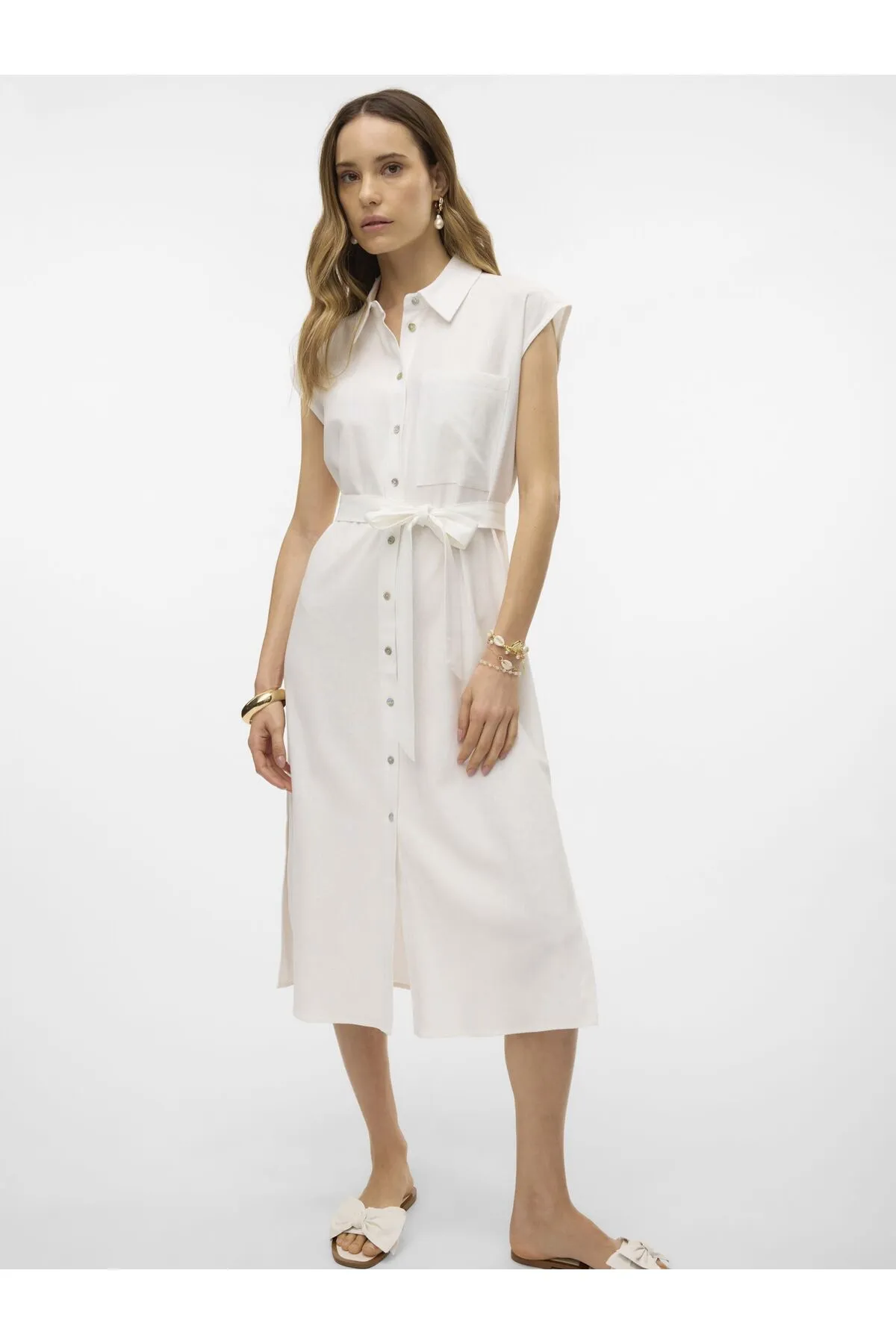 Vero Moda  Hemdblusenkleid VMMYMILO Langes Kleid