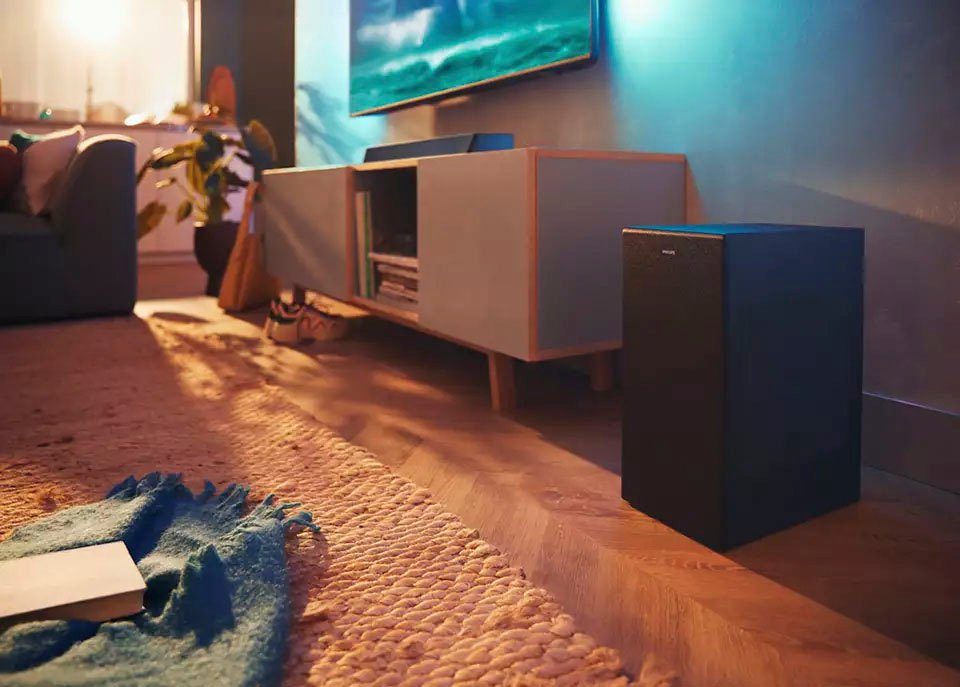Philips TAB7807/10 2.1 Soundbar (Bluetooth, 310 W, mit kabellosem Subwoofer)