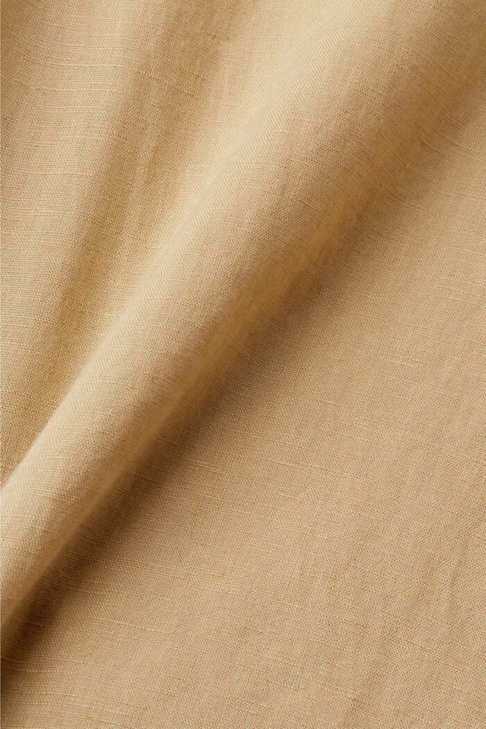 Button-Down-Hemd aus Baumwolle und Leinen