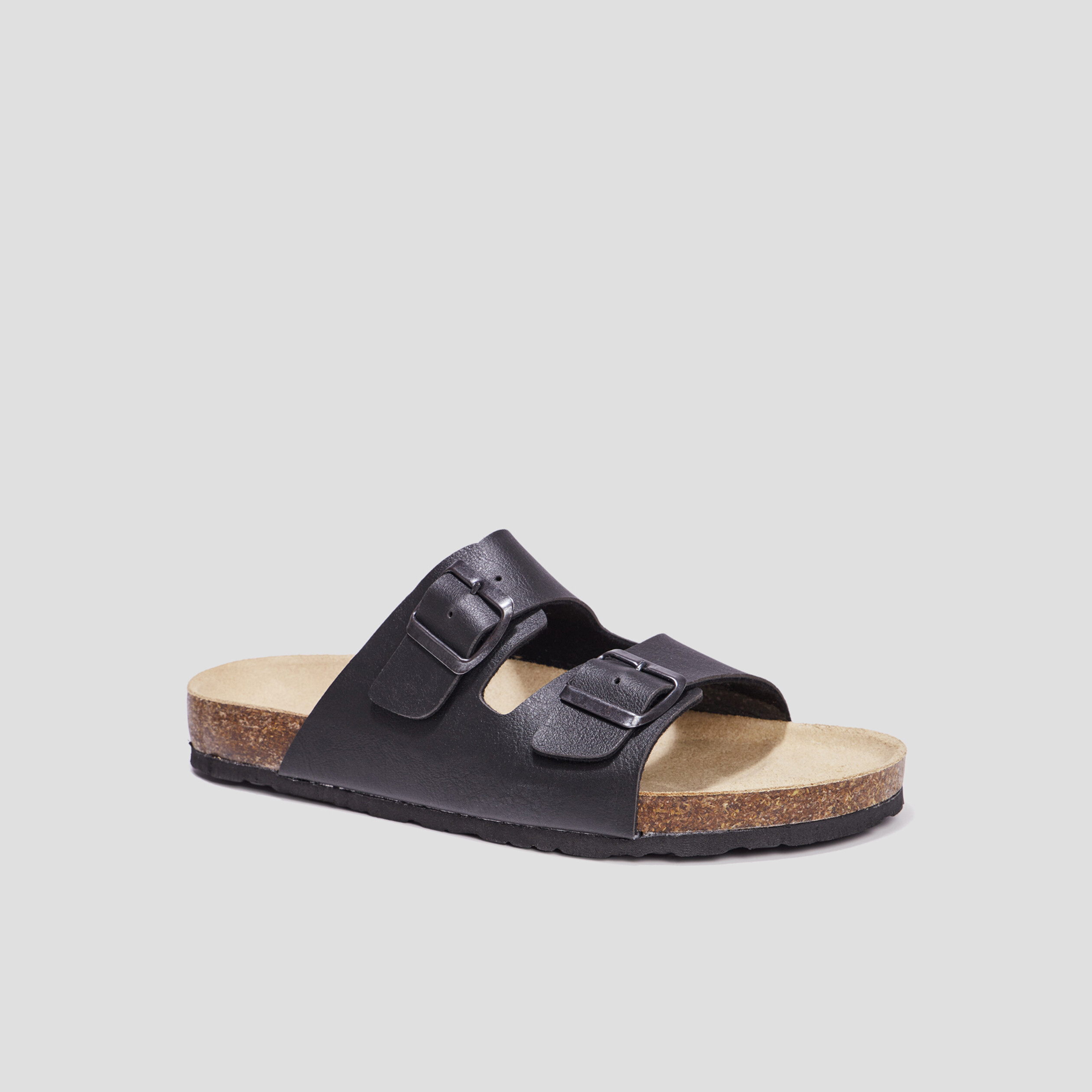 Mules avec boucles Goaleres noir homme | La Halle