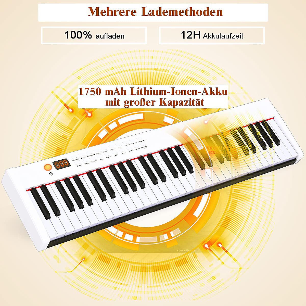 Keyboard 61 Tasten mit Sustain-Pedal
