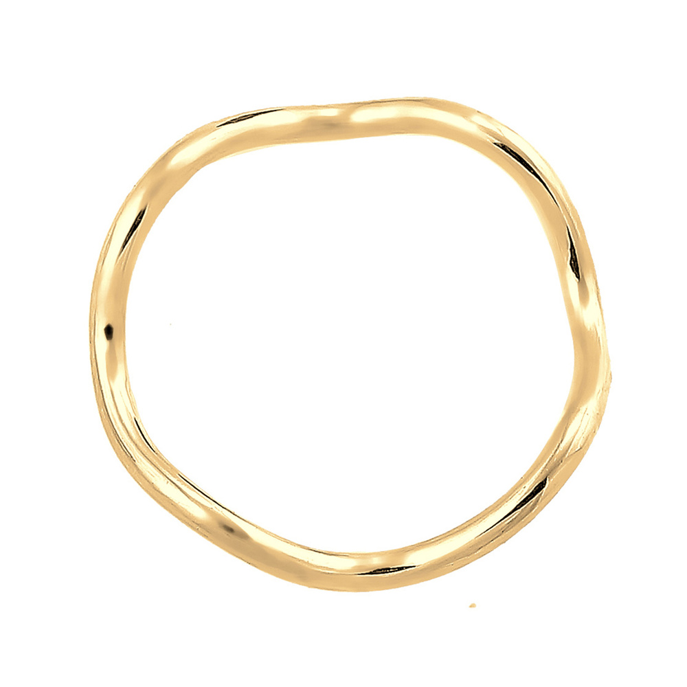 Elli Elli Bague Femmes Vagues Minimaliste Géo Tendance en Argent Sterling 925 Bague
