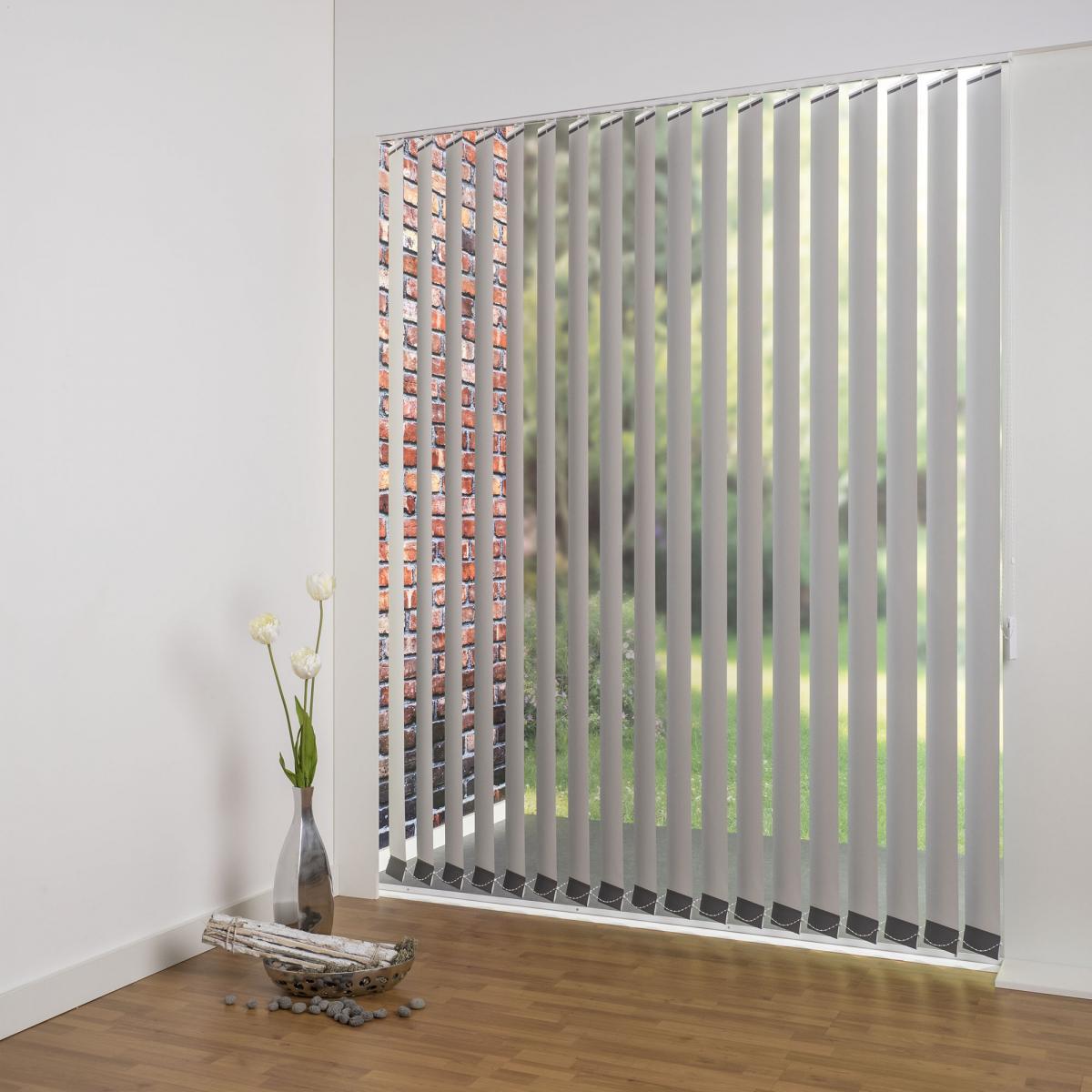 Bella Casa Vertikalanlage Maß, 127 mm Lamelle, 180 x 180 cm, dunkelgrau