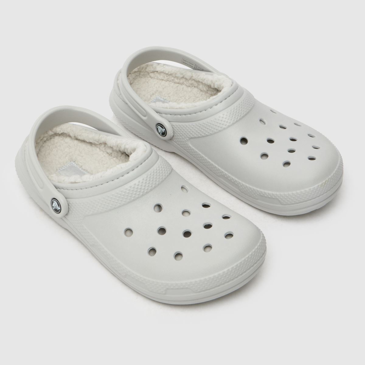 Crocs klasszikus bélelt klumpa szandál világosszürke színben
