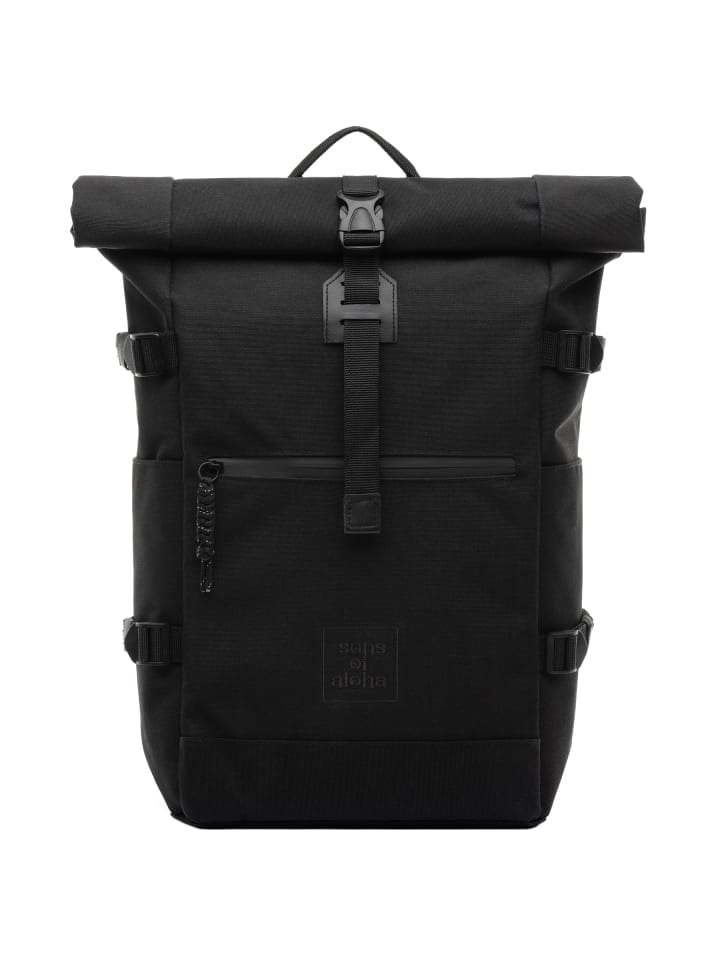 SONS OF ALOHA Rucksack XL RollTop Rucksack KANE erweiterbar| Laptop-Fach groß in schwarz günstig kaufen onesize