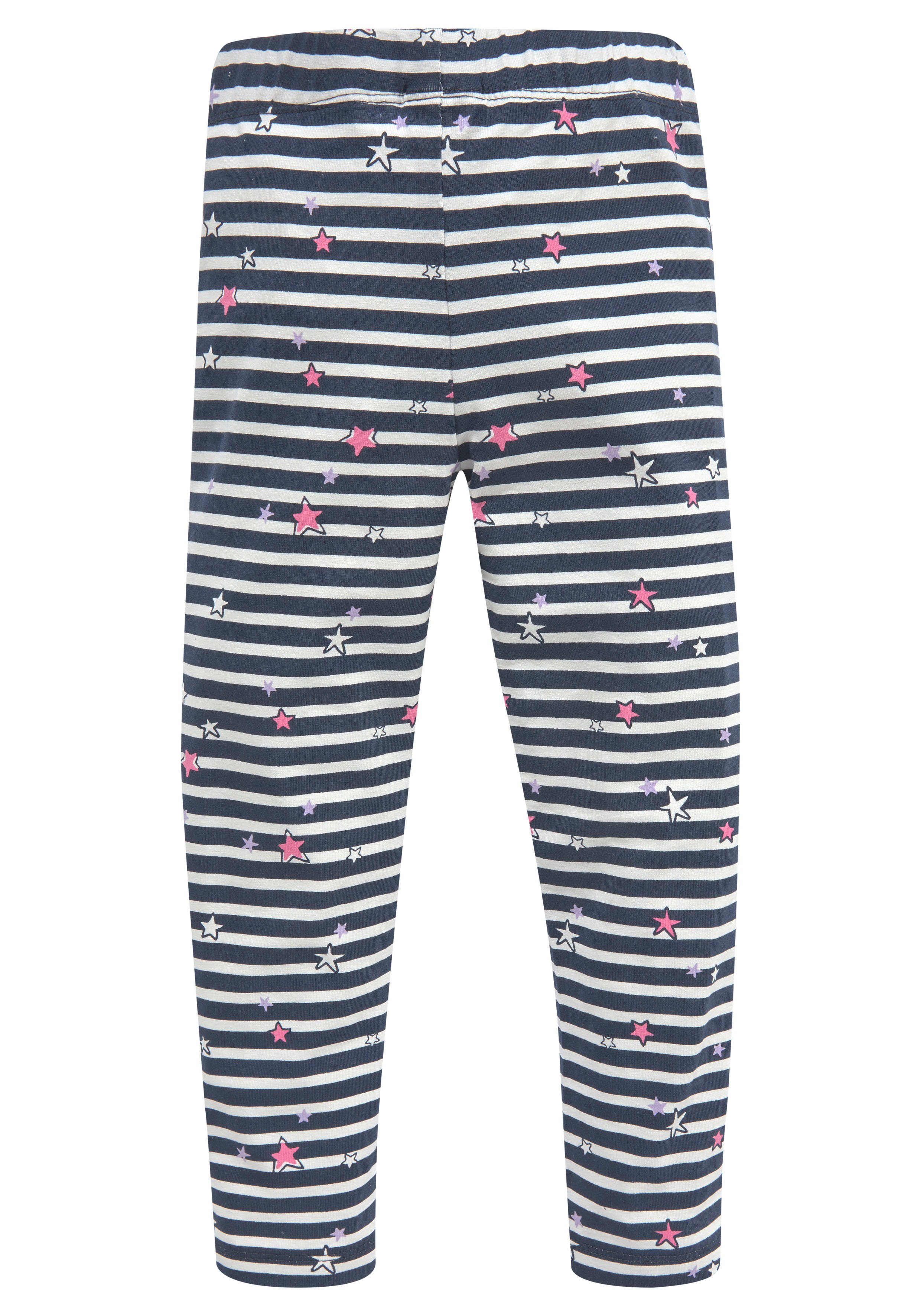 KIDSWORLD Leggings (Packung, 3er-Pack) mit unterschiedlichen Mustern und Farben