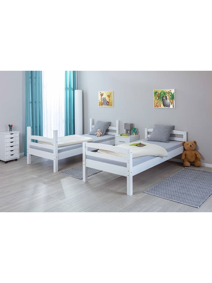 ebuy24 Etagenbett Rick Weiß 195 x 99 cm günstig kaufen onesize