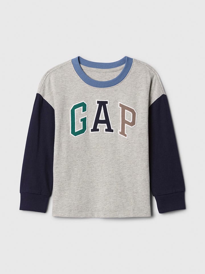 GAP Longsleeve in Grau/ Dunkelblau günstig kaufen