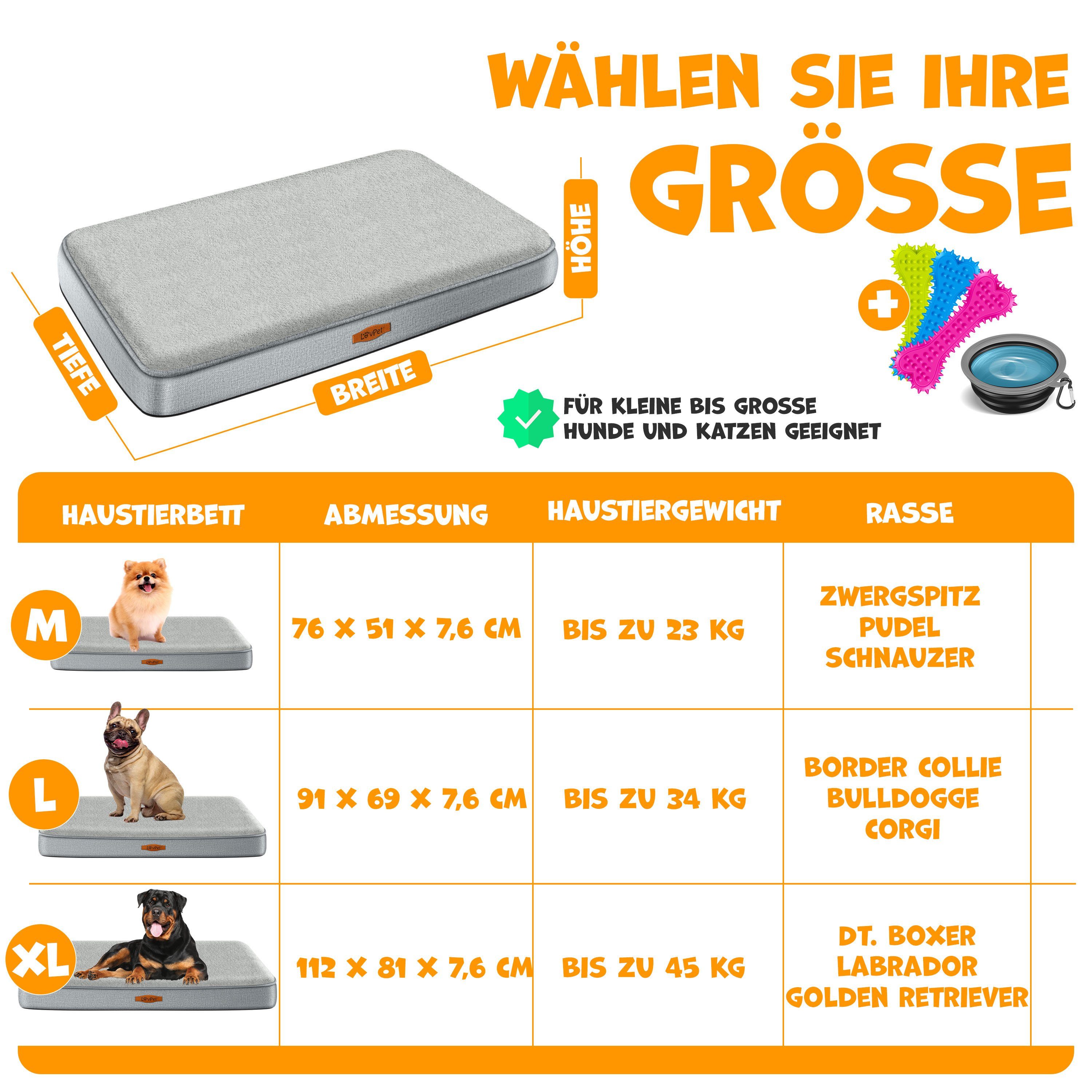Lovpet Tierbett, Hundebett orthopädisches Hundekissen Hundekorb Cookie