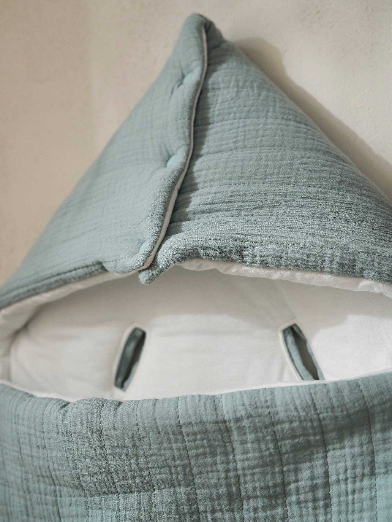 Vertbaudet Baby Sommer-Ausfahrsack Oeko-Tex - graublau waldfreunde