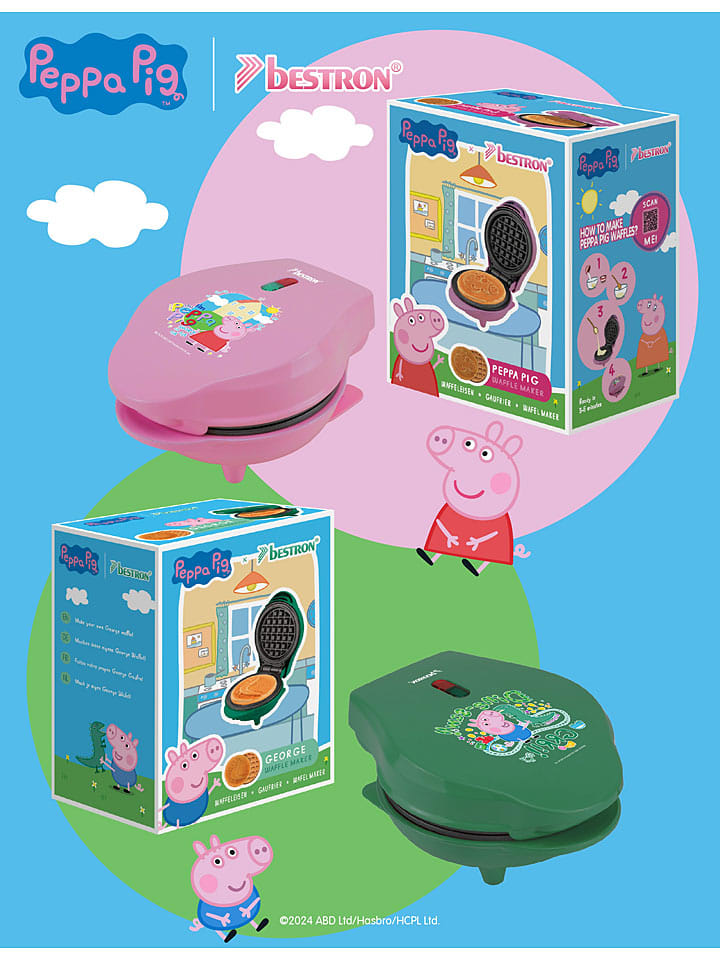 bESTRON Mini-Waffeleisen ''Peppa Pig'' in Rosa günstig kaufen onesize