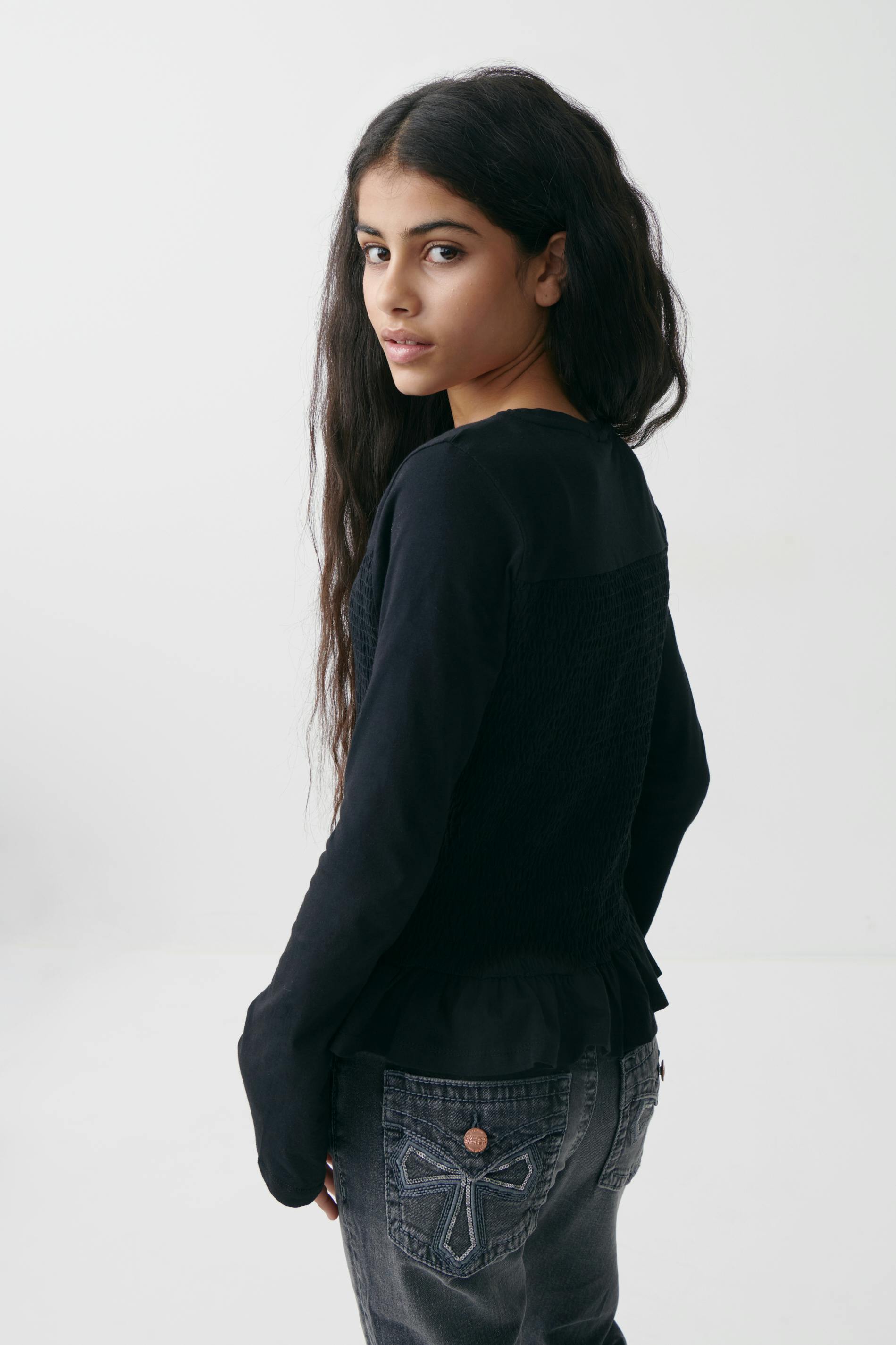 Y smock long sleeve top
