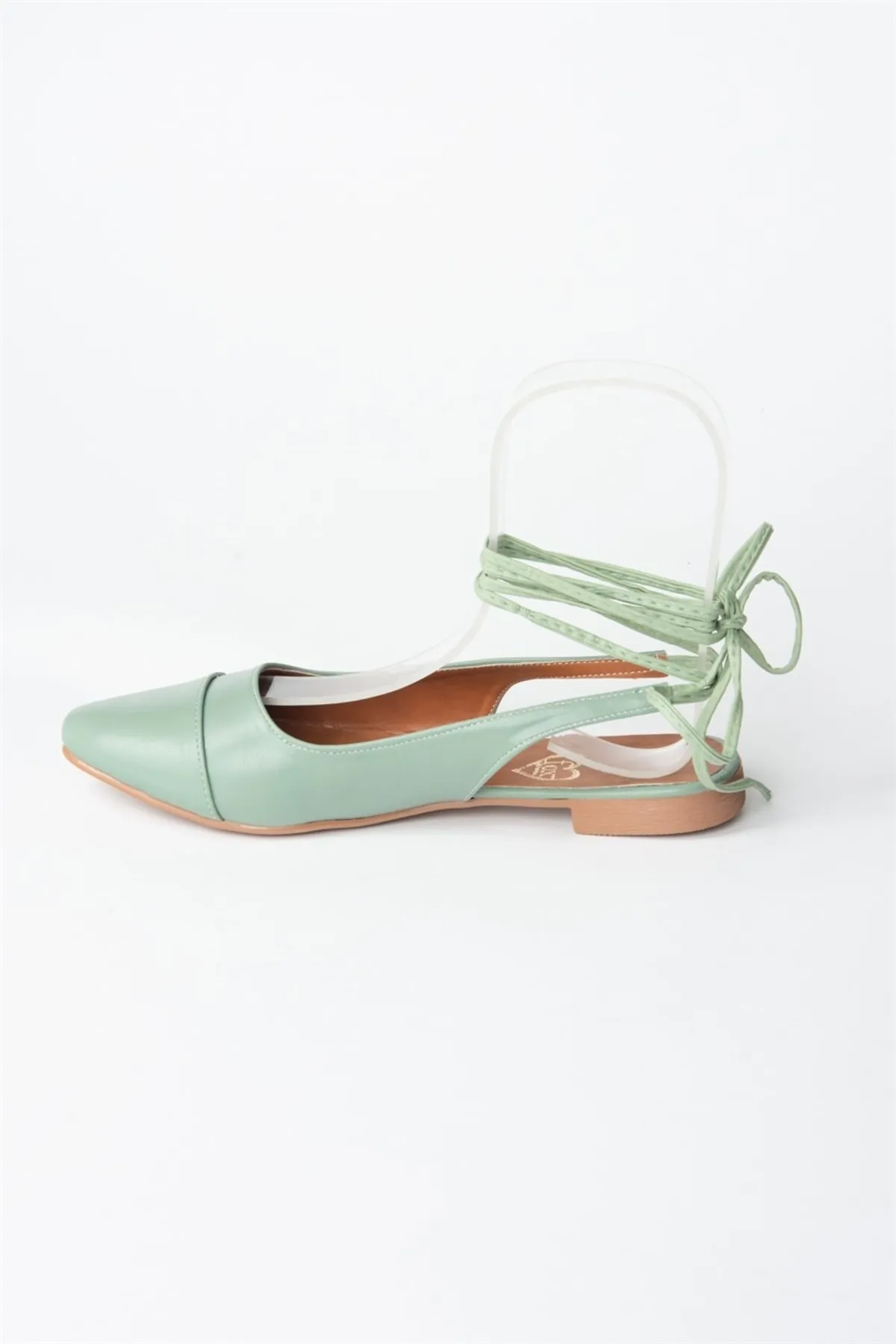 Fox Shoes  Grüne Damen Ballerina Ballerina mit Knöchelriemen M726890209