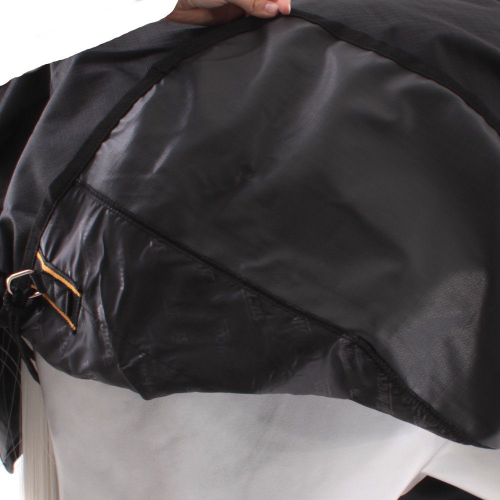 Bucas Pferde-Regendecke Bucas Irish Turnout Light 50g + Neck Set 1200D - black/gold