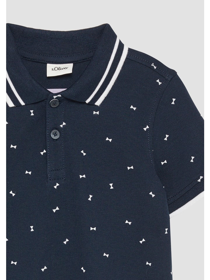 s.Oliver Polo-Shirt kurzarm in Blau günstig kaufen