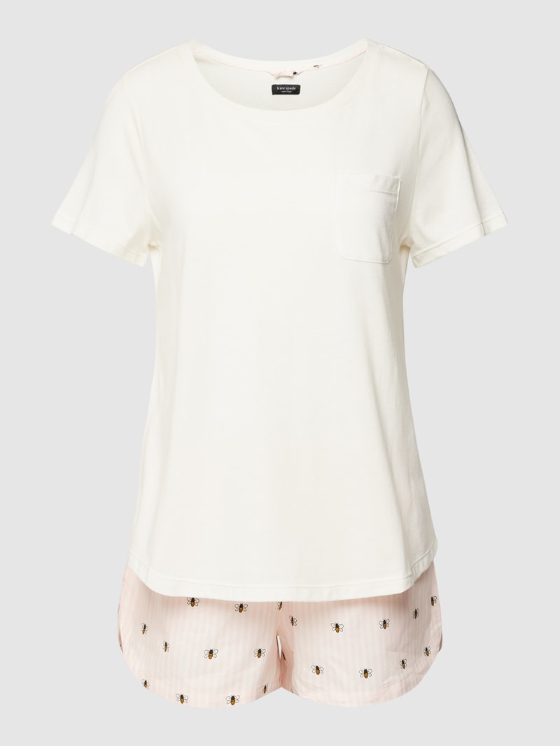 Pyjama mit Motiv-Print in hellrosa