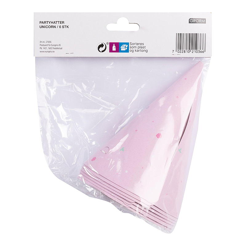 Giform Papirhatt 6 stk Unicorn